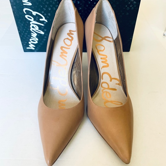 Sam Edelman natural tan color soft real leather shoes pump stiletto US 10 - Picture 3 of 9